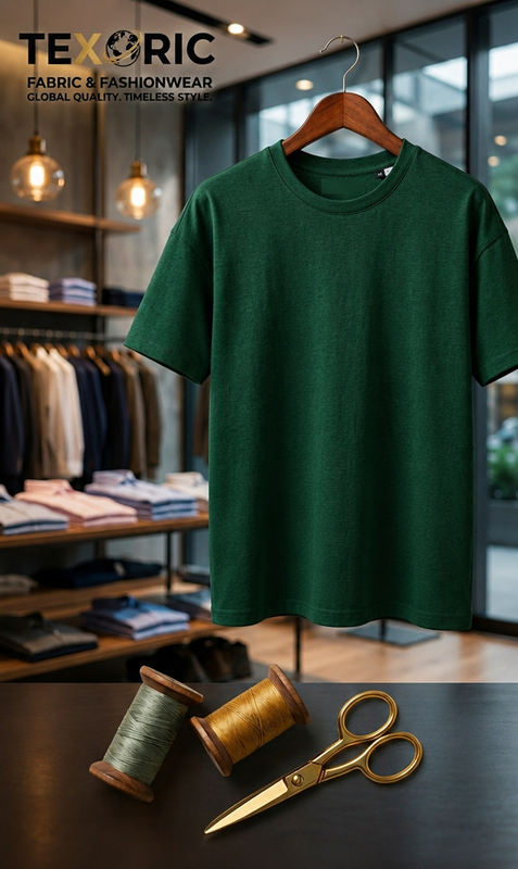 Men's combed cotton basic crew-neck t-shirt knit
