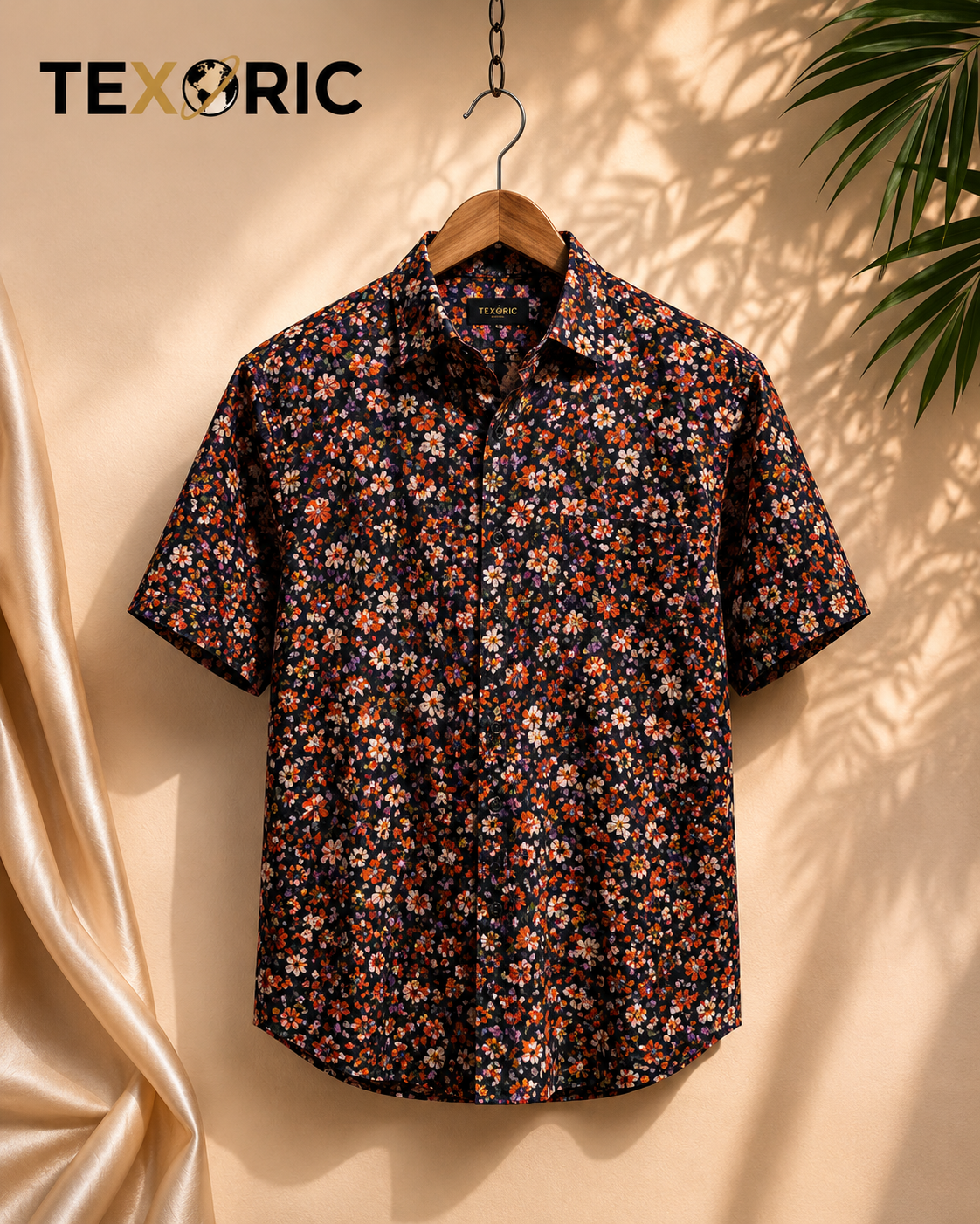 Men's Short Sleeve Floral AOP Shirt (Knit)