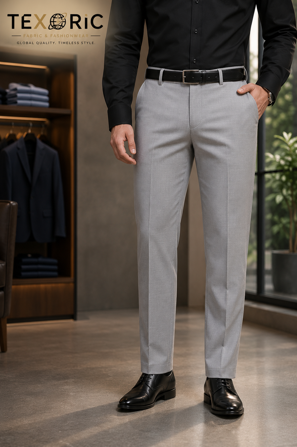 Men's Formal Flat-Front Trouser (Woven)