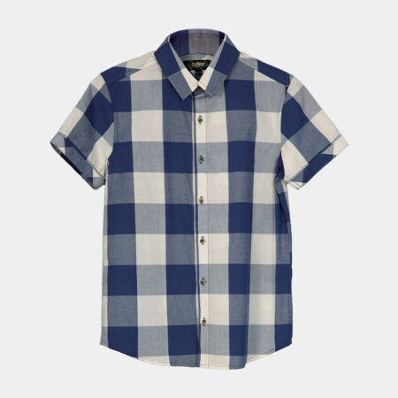 Men's Short Sleeve Buffalo Check Woven Shirt