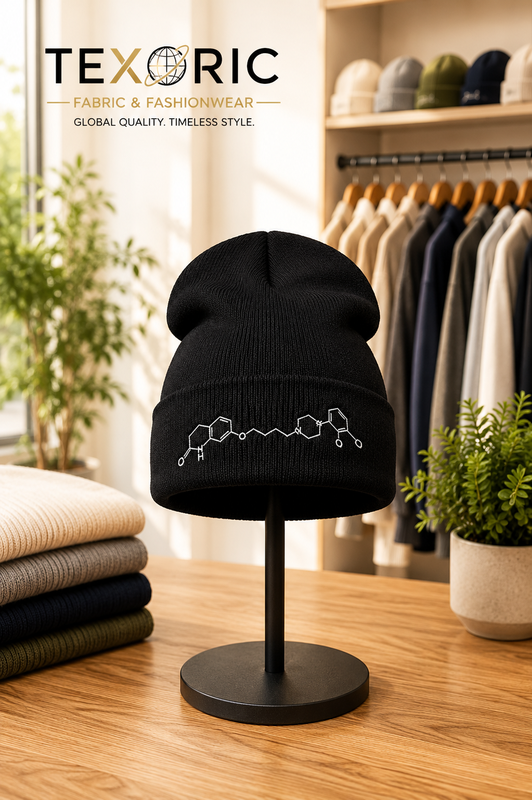 Unisex winter beanie graphic embroidery knit